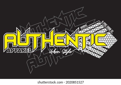 Vector image that say AUTHENTIC  can be used for t-shirt screen printing and others