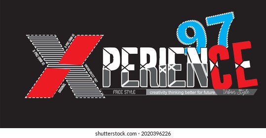 Vector image that say EXPERIENCE can be used for t-shirt screen printing and others