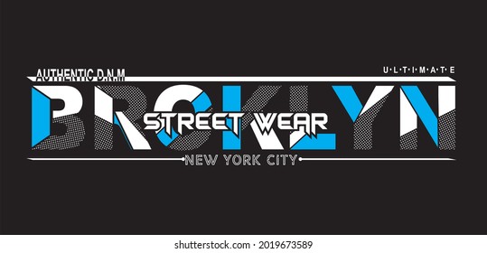 Vector image that says BROKLYN can be used for t-shirt screen printing and others