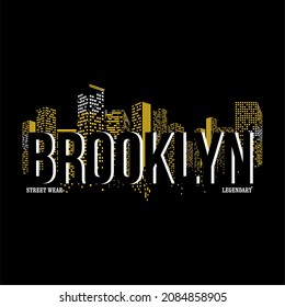 Vector image that says BROOKLYN. Can be used for t-shirts or for other graphic purposes.