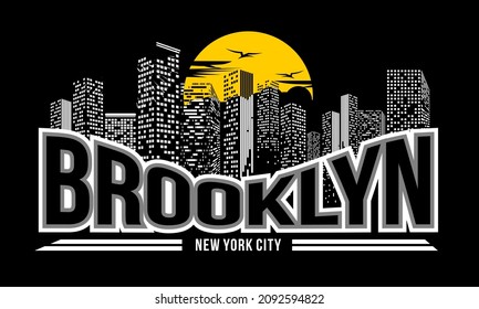 Vector image that says BROOKLYN NEW YORK CITY.
This image can be used for t-shirts or for other graphic purposes.