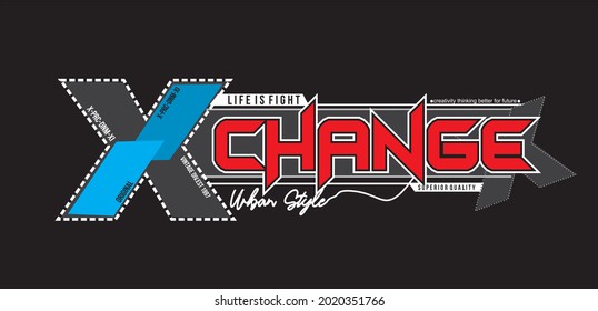 Vector image that says EXCHANGE can be used for screen printing t-shirts and others