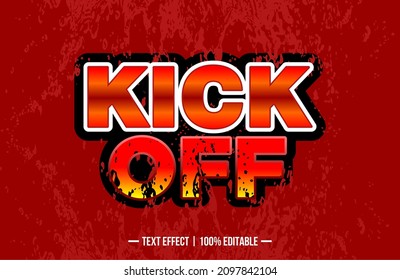 Vector image that says KICK OFF.  These images can be used for advertisements, logos or for other graphic purposes. 100% editable.