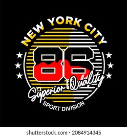 Vector image that says NEW YORK CITY. Suitable for t-shirts and other graphic purposes. 100% editable.