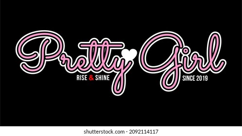 Vector Image That Says Pretty Girl Stock Vector (Royalty Free ...