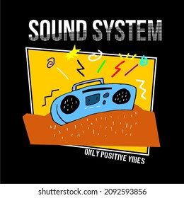 Vector image that says SOUND SYSTEM.
This image can be used for t-shirts or for other graphic purposes.