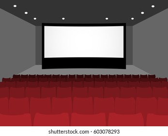 Vector image of theater with an empty room.