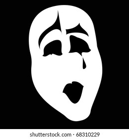 Vector image of Theater Masks tragedy and comedy