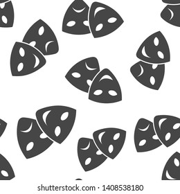 Vector Image Theatrical face mask. Drama and comedy, laughter and crying seamless pattern on a white background.