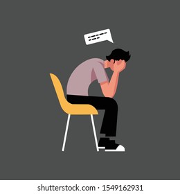 vector image with the theme of youth thinking
