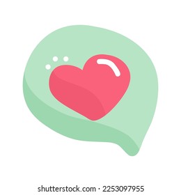 Vector image of thought cloud for valentine's day