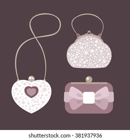 Vector image of three bags for your design