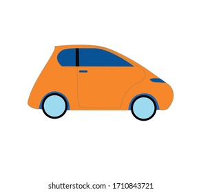 vector image of three door car
