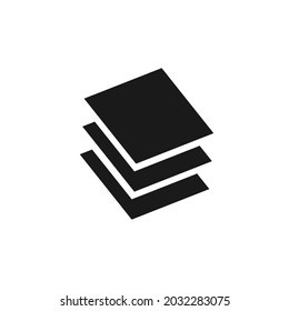vector image of three stacked squares