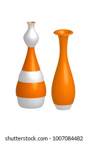 Vector image of a three-dimensional ceramic jug, a sports cup.