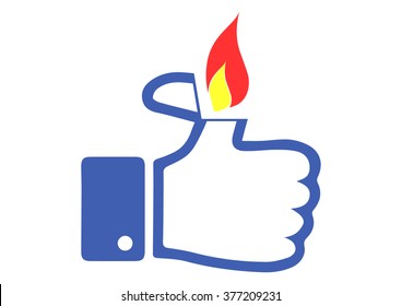 vector image thumb. fire