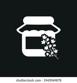 Vector image. Thyme honey icon.