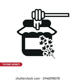Vector image. Thyme honey icon.