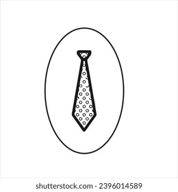 vector image of a tie, black and white background