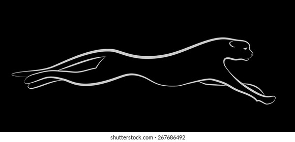 Vector image of an tiger (cheetah). Icon.
