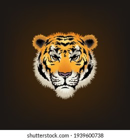 Vector image of an tiger head