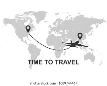 Vector image of time to travel.