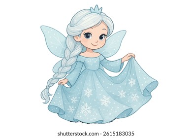 Vector image of a tiny fairy