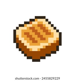 Vector image of toast in pixel art