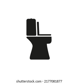 Vector image of the toilet icon on a white background. EPS 10