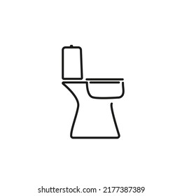 Imagen vectorial del icono del inodoro en un fondo blanco. EPS 10