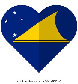 Vector image of the Tokelau flat heart flag