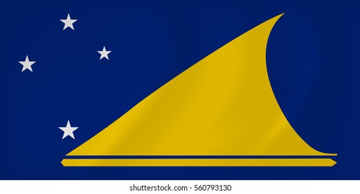 Vector image of the Tokelau waving flag