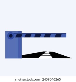 vector image of a toll gate or parking gate