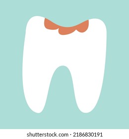 vector image tooth caries disease icon