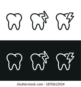Vector image. Toothache icon. Tooth image.