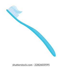 Vector image of toothbrushes. Hygiene items and baths. The concept of cleanliness and self-care. Beautiful elements for your design.