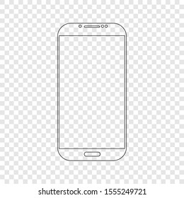 vector image of a touch phone on background