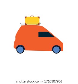 imagen vectorial de un camión miniván turístico