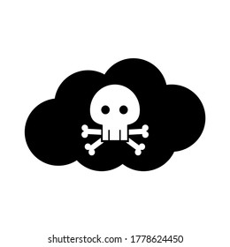 Vector image Toxic cloud icon. Solid Basic Simple Image.