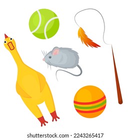 Vector image of a toy for
pets. The concept of pet care. A pet store design element for a website, application, etc.