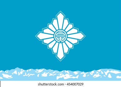 Vector image of  Toyama city flag. Proportion 2:3. EPS10. 