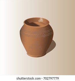 Vector image of traditional ceramic jar