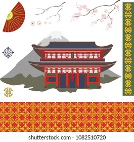 Vector image of traditional elements of Asian culture ..