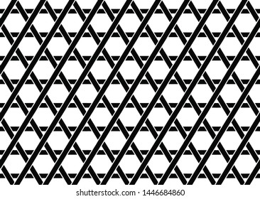 Vector image of traditional Japanese pattern, black and white
