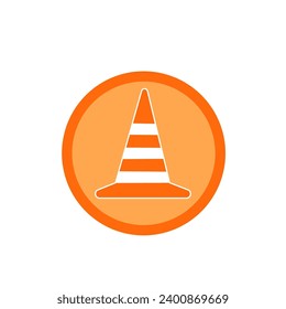Vektorbild eines Verkehrskegel-Straßenschildes, ideal für Symbole und Logos