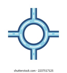 icono de redondeo de tráfico de imágenes vectoriales con fondo blanco