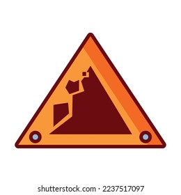 vector image traffic signs icon with white background