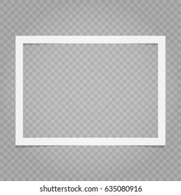 Vector image transparent photo frame.