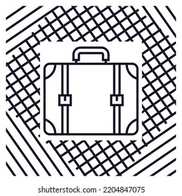 vector image. transport icon on black lines background.