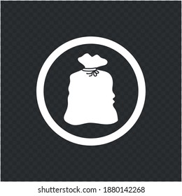 Vector image. Trash bag icon.
